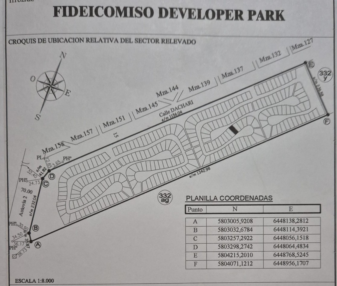Terreno en Barrio Privado Developer Park